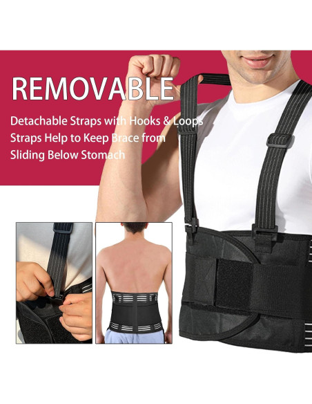 Faja de Soporte Lumbar FHOCSLO Ajustable para Espalda Baja