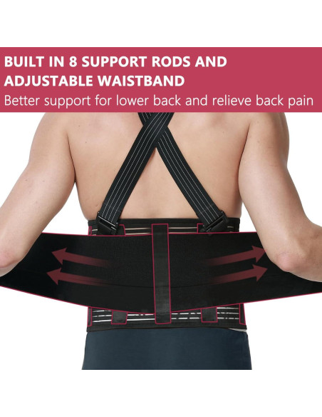 Faja de Soporte Lumbar FHOCSLO Ajustable para Espalda Baja