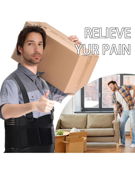 Faja de Soporte Lumbar FHOCSLO Ajustable para Espalda Baja