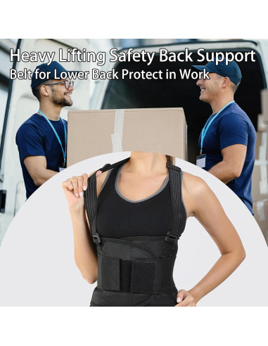 Faja de Soporte Lumbar FHOCSLO Ajustable para Espalda Baja