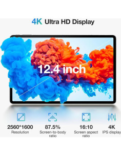 Tableta DOOGEE T30 Max 12.4" 4K 20GB RAM 512GB Android 14 2