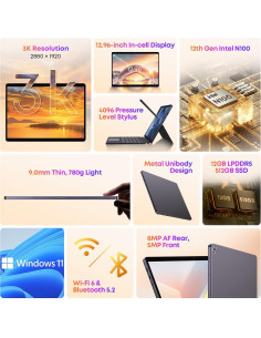 Tableta CHUWI Hi10 Max 2 en 1 12GB RAM 512GB SSD 2