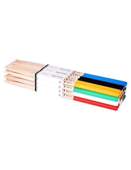 Baquetas 5A de Madera de Arce Antideslizantes - 12 Pares