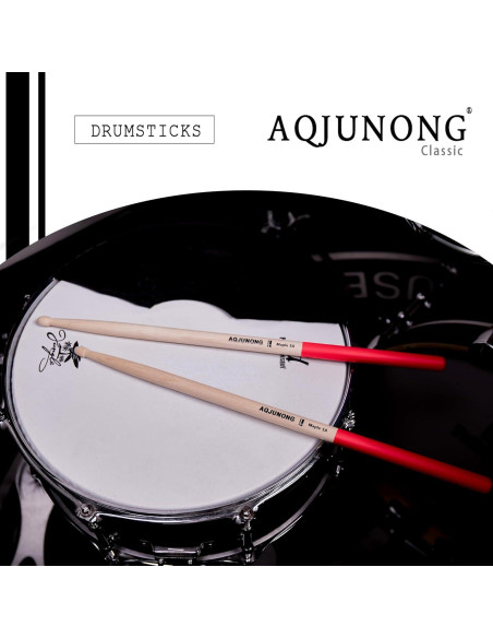 Baquetas 5A de Madera de Arce Antideslizantes - 12 Pares