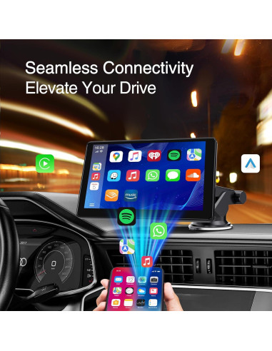 Pantalla CarPlay CARMOT 9" (22,86 cm) Táctil Inalámbrica