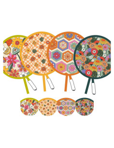 Paquete de 4 Ventiladores de Mano SUJJY Retro Plegables Coloridos