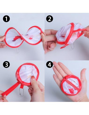 Paquete de 4 Ventiladores de Mano SUJJY Retro Plegables Coloridos