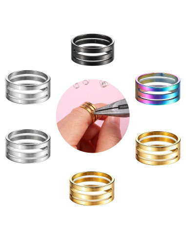6 Piezas Herramientas Abridor Anillos Salto LLOUSSAK Acero Inox