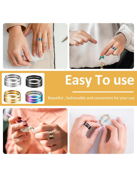 6 Piezas Herramientas Abridor Anillos Salto LLOUSSAK Acero Inox