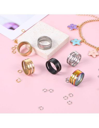 6 Piezas Herramientas Abridor Anillos Salto LLOUSSAK Acero Inox