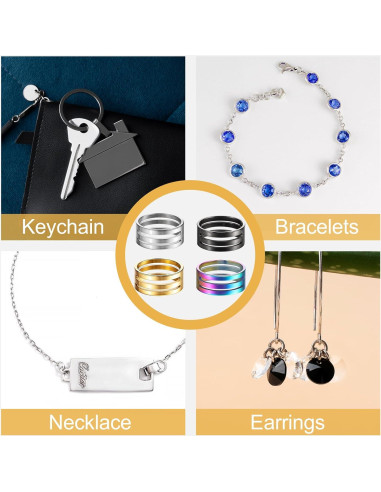 6 Piezas Herramientas Abridor Anillos Salto LLOUSSAK Acero Inox