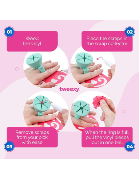 Anillo Recolector de Restos de Vinilo Tweexy Fucsia