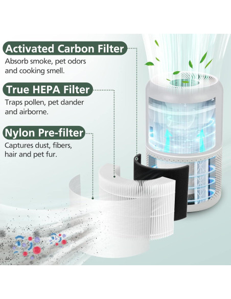 Filtro HEPA H13 para Purificador LEVOIT Core P350 - 2 Pzas