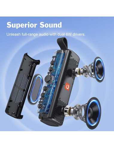Altavoz Bluetooth DOSS E-Go II 12W Impermeable IPX6 12H
