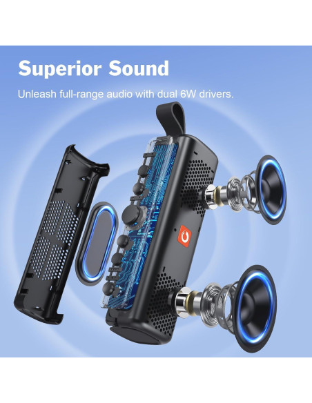 Altavoz Bluetooth DOSS E-Go II 12W Impermeable IPX6 12H