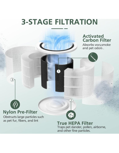 Filtro HEPA H13 para Purificador LEVOIT Core P350 - 2 Pzas