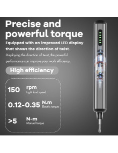 Mini Destornillador Eléctrico Milgeol MT-E1e68EN1 68 en 1 2
