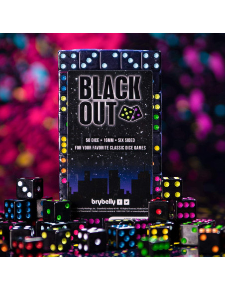 Paquete de 50 Dados D6 Estándar 16mm Negro para Juegos