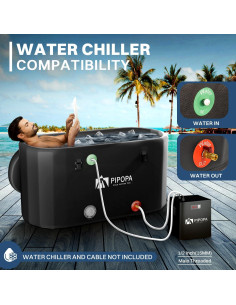 Bañera Inflable PIPOPA para Hielo 150 Galones Portátil 2