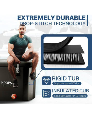 Bañera Inflable PIPOPA para Hielo 150 Galones Portátil