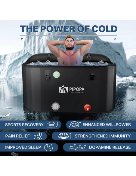 Bañera Inflable PIPOPA para Hielo 150 Galones Portátil