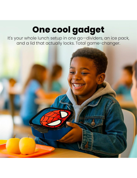 Caja de Almuerzo Yoobi Spider-Man 3 Compartimentos 2.56L