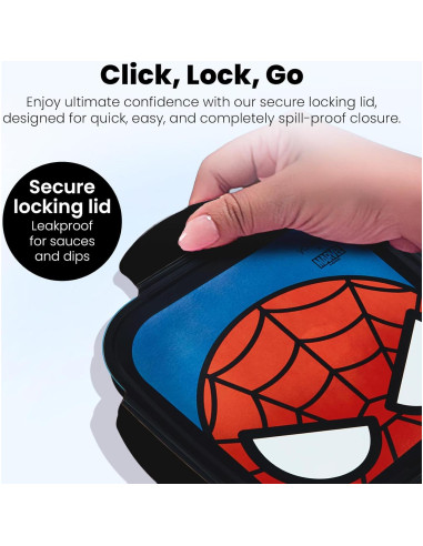 Caja de Almuerzo Yoobi Spider-Man 3 Compartimentos 2.56L