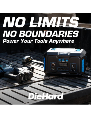 Estación de Energía Portátil DieHard 1000W - Compacta y Ecológica