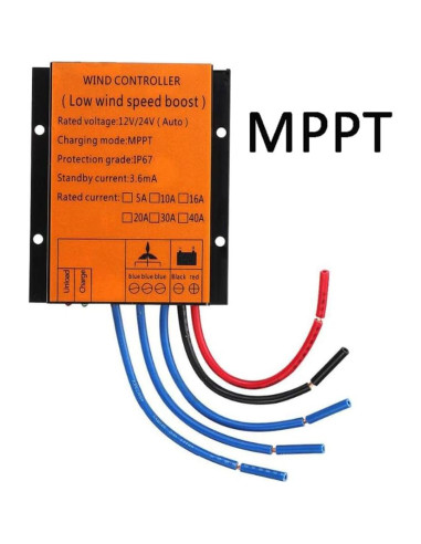 Generador Eólico ZHIHUASMTBX 12000W Vertical 48V Blanco