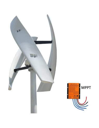 Generador Eólico ZHIHUASMTBX 12000W Vertical 48V Blanco