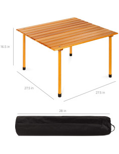 Mesa Plegable de Madera Mejor Opción 27.5x71.12cm Marrón 2