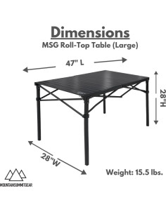 Mesa Plegable Grande Aluminio MOUNTAIN SUMMIT GEAR 2