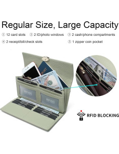 Cartera Trifold de Cuero Genuino Repterbo con Bloqueo RFID 2