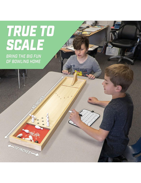 Juego de Bolos Mini GoSports - Mesa de Madera para Niños y Adultos