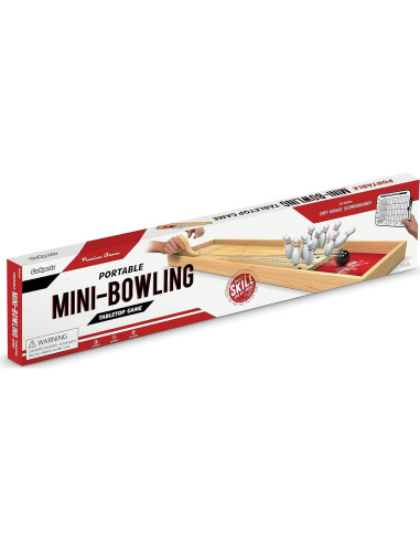 Juego de Bolos Mini GoSports - Mesa de Madera para Niños y Adultos