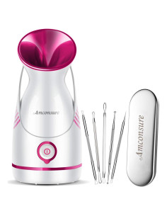 Vaporizador Facial Amconsure 6028 Nano-Iónico Rojo con Kit