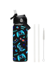 Botella de Agua Aislada ACESAK 530ml con Tapa de Popote