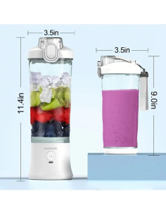 Batidora Portátil DENOKIN 20oz Sin Cable para Smoothies 2