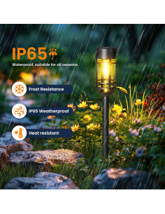 Luces Solares GIGALUMI Paquete de 4 LED Impermeables 2