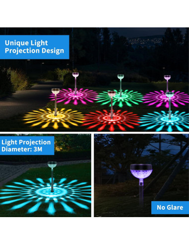 Luces de Camino Solares OkayGoo 6 Pzs Multicolor IP67