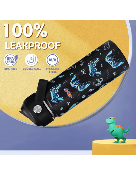 Botella de Agua Aislada ACESAK 530ml con Tapa de Popote