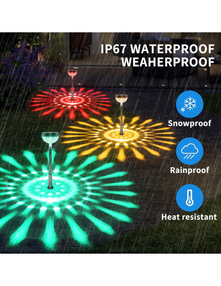 Luces de Camino Solares OkayGoo 6 Pzs Multicolor IP67