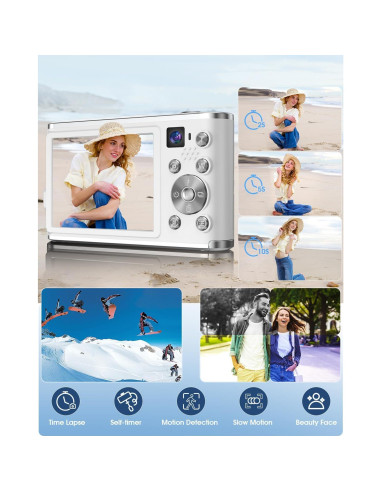 Cámara Digital HICSHON DC306 4K 48MP Dual Frontal y Trasera