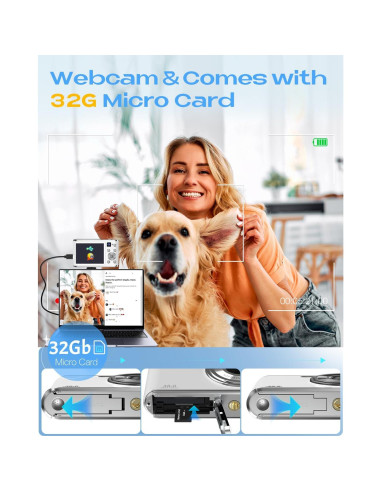 Cámara Digital HICSHON DC306 4K 48MP Dual Frontal y Trasera