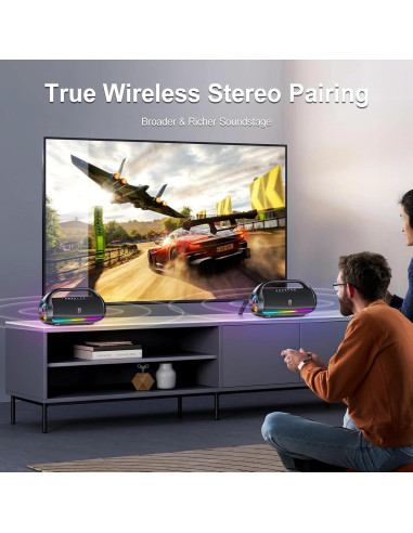 Máquina de Karaoke D20T con Altavoz Bluetooth y 2 Micrófonos