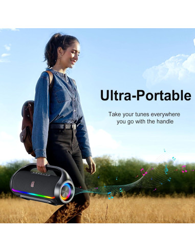 Máquina de Karaoke D20T con Altavoz Bluetooth y 2 Micrófonos