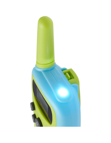Conjunto de Walkie Talkies Amazon Basics para Niños, Verde y Azul