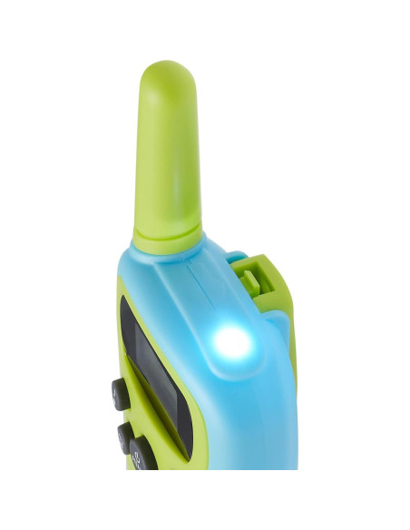 Conjunto de Walkie Talkies Amazon Basics para Niños, Verde y Azul