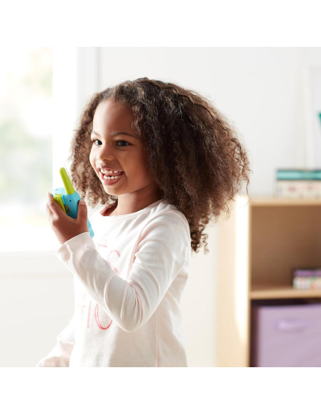 Conjunto de Walkie Talkies Amazon Basics para Niños, Verde y Azul