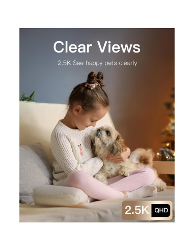 Cámara VIMTAG 2.5K 4MP WiFi 360 para Seguridad Interior